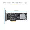 StarTech.com tarjeta de red PCIe 4 puertos 2,5 Gbit/s NBASE-T, Intel I225-V, tarjeta de red para ordenador de cuatro puertos, NIC multi-gigabit, tarjeta LAN PCI Express para servidor, interfaz Ethernet para sobremesa