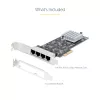 StarTech.com tarjeta de red PCIe 4 puertos 2,5 Gbit/s NBASE-T, Intel I225-V, tarjeta de red para ordenador de cuatro puertos, NIC multi-gigabit, tarjeta LAN PCI Express para servidor, interfaz Ethernet para sobremesa
