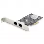 StarTech.com tarjeta de red PCIe 2 puertos 2.5Gbps NBASE-T, Intel I225-V, tarjeta de red para ordenador de dos puertos, NIC multi-gigabit, tarjeta LAN PCI Express para servidor, interfaz Ethernet para sobremesa