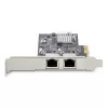 StarTech.com tarjeta de red PCIe 2 puertos 2.5Gbps NBASE-T, Intel I225-V, tarjeta de red para ordenador de dos puertos, NIC multi-gigabit, tarjeta LAN PCI Express para servidor, interfaz Ethernet para sobremesa