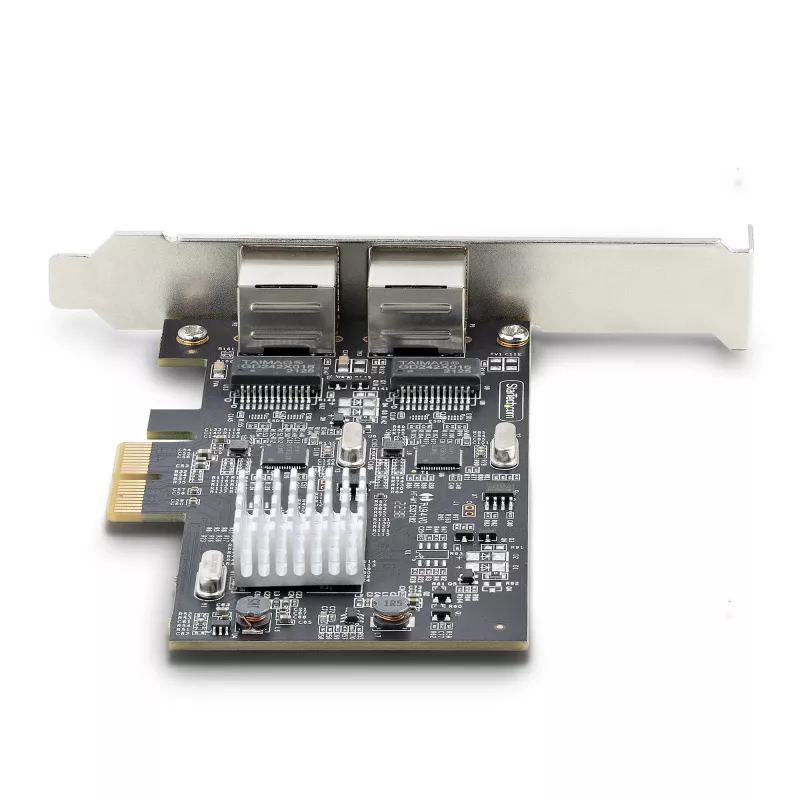 StarTech.com tarjeta de red PCIe 2 puertos 2.5Gbps NBASE-T, Intel I225-V, tarjeta de red para ordenador de dos puertos, NIC multi-gigabit, tarjeta LAN PCI Express para servidor, interfaz Ethernet para sobremesa