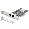 StarTech.com tarjeta de red PCIe 2 puertos 2.5Gbps NBASE-T, Intel I225-V, tarjeta de red para ordenador de dos puertos, NIC multi-gigabit, tarjeta LAN PCI Express para servidor, interfaz Ethernet para sobremesa