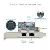 StarTech.com tarjeta de red PCIe 2 puertos 2.5Gbps NBASE-T, Intel I225-V, tarjeta de red para ordenador de dos puertos, NIC multi-gigabit, tarjeta LAN PCI Express para servidor, interfaz Ethernet para sobremesa