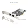 StarTech.com tarjeta de red PCIe 2 puertos 2.5Gbps NBASE-T, Intel I225-V, tarjeta de red para ordenador de dos puertos, NIC multi-gigabit, tarjeta LAN PCI Express para servidor, interfaz Ethernet para sobremesa