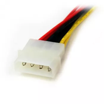 StarTech.com adaptador de cable en Y de alimentación LP4 a 2x SATA de 30,5 cm, Molex (4 pines), 2 x SATA 15 pines, 0,304 m, conector macho, recto, recto