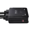 StarTech.com switch KVM de 2 puertos híbrido USB-C HDMI con cables, 4K 60Hz, KVM compacto con cables integrados de 6ft/1,8m USB-A/HDMI/audio y 4ft/1,2m USB-C host, alimentado por bus - botón de control remoto/conmutación por tecla de acceso rápido