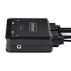 StarTech.com switch KVM de 2 puertos híbrido USB-C HDMI con cables, 4K 60Hz, KVM compacto con cables integrados de 6ft/1,8m USB-A/HDMI/audio y 4ft/1,2m USB-C host, alimentado por bus - botón de control remoto/conmutación por tecla de acceso rápido