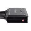 StarTech.com switch KVM de 2 puertos HDMI con cables para doble monitor, 4K 60Hz, KVM compacto con cables integrados de 1,5 m USB-A/HDMI/audio, alimentado por bus – botón de control remoto/conmutación por tecla de acceso rápido