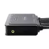 StarTech.com switch KVM de 2 puertos HDMI con cables para doble monitor, 4K 60Hz, KVM compacto con cables integrados de 1,5 m USB-A/HDMI/audio, alimentado por bus – botón de control remoto/conmutación por tecla de acceso rápido
