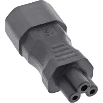 Adaptador de fuente de alimentación InLine IEC 60320 C14 / C5, 3 polos, dispositivo IEC / portátil
