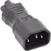 Adaptador de fuente de alimentación InLine IEC 60320 C14 / C5, 3 polos, dispositivo IEC / portátil