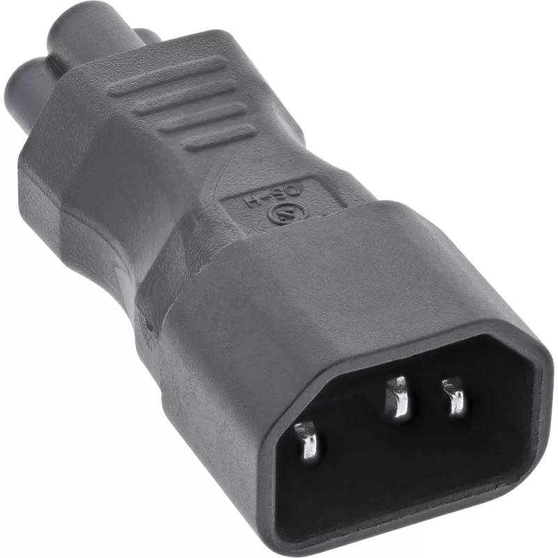Adaptador de fuente de alimentación InLine IEC 60320 C14 / C5, 3 polos, dispositivo IEC / portátil