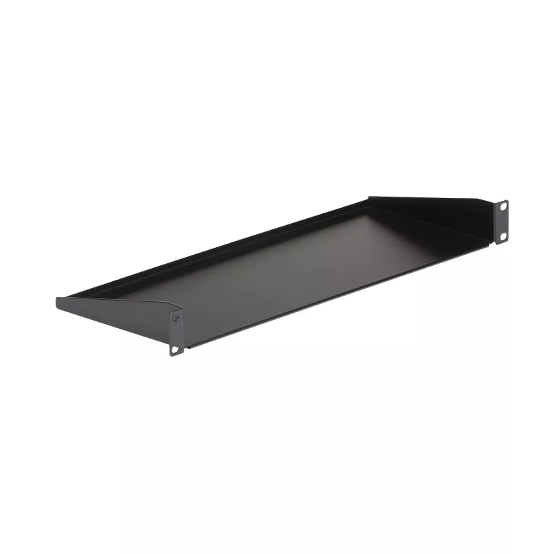 StarTech.com CABSHELF1U bandeja para rack de servidor 1U, bandeja voladiza fija para rack/armario de 19 pulgadas, 17,7 cm (7 pulgadas) de profundidad, capacidad de 15 kg (33 lb), con tuercas enjauladas y tornillos, negra
