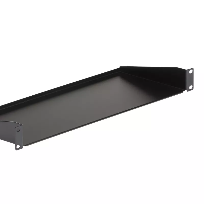 StarTech.com CABSHELF1U bandeja para rack de servidor 1U, bandeja voladiza fija para rack/armario de 19 pulgadas, 17,7 cm (7 pulgadas) de profundidad, capacidad de 15 kg (33 lb), con tuercas enjauladas y tornillos, negra