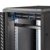 StarTech.com CABSHELF1U bandeja para rack de servidor 1U, bandeja voladiza fija para rack/armario de 19 pulgadas, 17,7 cm (7 pulgadas) de profundidad, capacidad de 15 kg (33 lb), con tuercas enjauladas y tornillos, negra