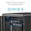 StarTech.com CABSHELF1U bandeja para rack de servidor 1U, bandeja voladiza fija para rack/armario de 19 pulgadas, 17,7 cm (7 pulgadas) de profundidad, capacidad de 15 kg (33 lb), con tuercas enjauladas y tornillos, negra