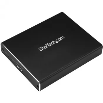 StarTech.com carcasa de unidad de doble ranura para SSD M.2 SATA - USB 3.1 (10 Gbit/s) - RAID