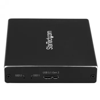 StarTech.com carcasa de unidad de doble ranura para SSD M.2 SATA - USB 3.1 (10 Gbit/s) - RAID