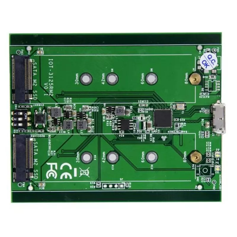 StarTech.com carcasa de unidad de doble ranura para SSD M.2 SATA - USB 3.1 (10 Gbit/s) - RAID