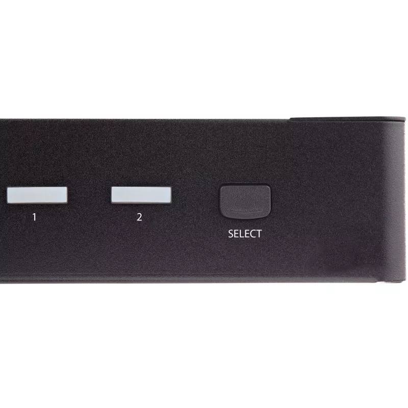 StarTech.com switch KVM HDMI de 2 puertos - monitor único 4K 60Hz Ultra HD HDR - switch KVM HDMI 2.0 para sobremesa con hub USB 3.0 de 2 puertos (5 Gbit/s) y 4x USB 2.0 HID, audio - conmutación por tecla de acceso rápido - TAA
