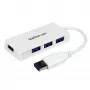 StarTech.com hub USB 3.0 SuperSpeed mini portátil de 4 puertos – blanco