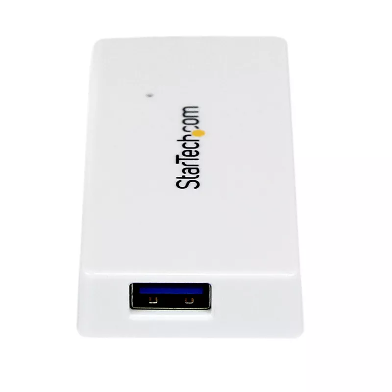 StarTech.com hub USB 3.0 SuperSpeed mini portátil de 4 puertos – blanco