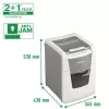 Destructora de papel LEITZ IQ Autofeed Small Office 100, corte cruzado P-4, 8 hojas, 22 cm de entrada, depósito 34 L, gris