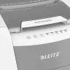 Destructora de papel LEITZ IQ Autofeed Small Office 100, corte cruzado P-4, 8 hojas, 22 cm de entrada, depósito 34 L, gris