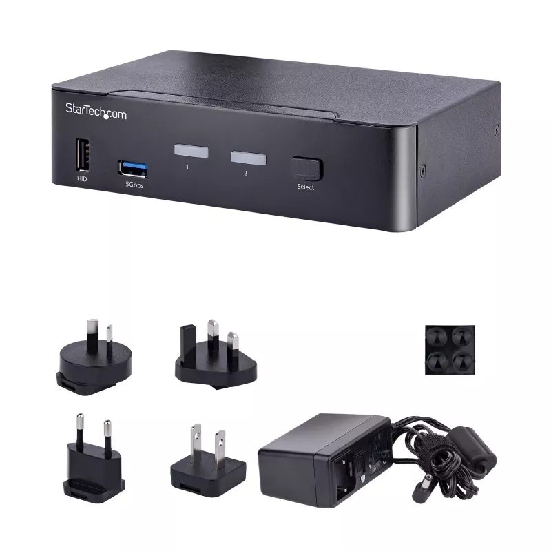 Switch KVM StarTech.com SV231DPUCA negro