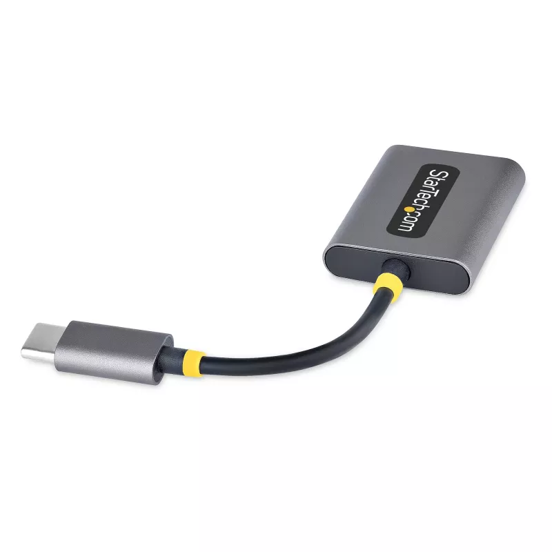 Divisor de auriculares USB-C StarTech.com, adaptador USB Type-C para dos auriculares con entrada de micrófono, adaptador USB-C a audio de 3,5 mm/adaptador USB-C para auriculares, salida de audio/aux USB-C, DAC de 24 bits