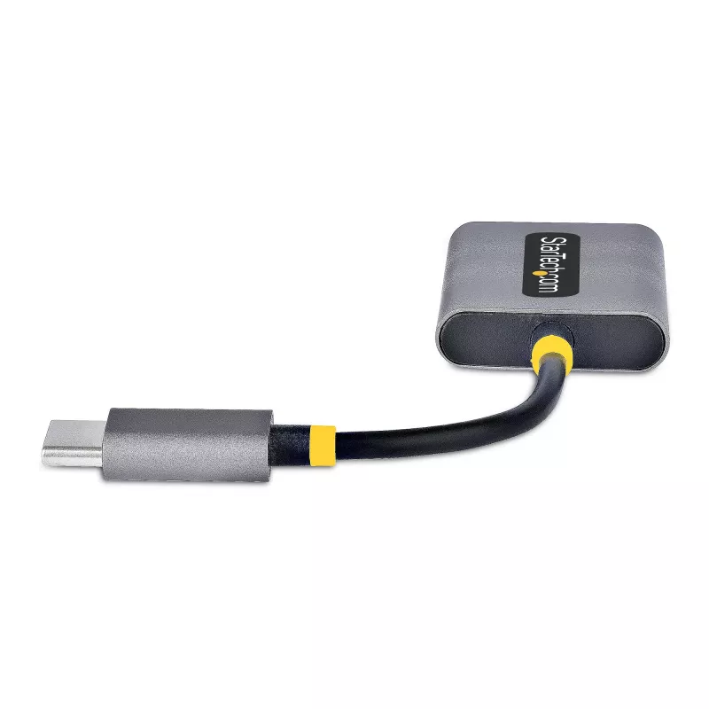 Divisor de auriculares USB-C StarTech.com, adaptador USB Type-C para dos auriculares con entrada de micrófono, adaptador USB-C a audio de 3,5 mm/adaptador USB-C para auriculares, salida de audio/aux USB-C, DAC de 24 bits