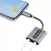 Divisor de auriculares USB-C StarTech.com, adaptador USB Type-C para dos auriculares con entrada de micrófono, adaptador USB-C a audio de 3,5 mm/adaptador USB-C para auriculares, salida de audio/aux USB-C, DAC de 24 bits