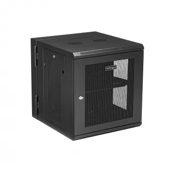 StarTech.com armario de red de montaje en pared 4 postes 12U con bandeja 1U, rack de servidor de pared abatible de 19