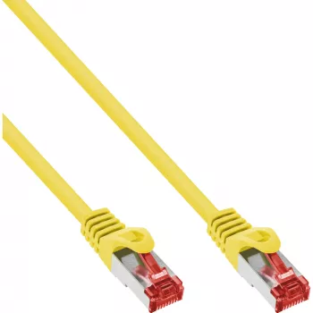 Cable de parcheo InLine S/FTP PiMF Cat.6 250MHz PVC cobre amarillo 1m