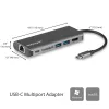 Adaptador multipuerto USB-C StarTech.com, dock USB-C portátil a HDMI 4K, hub USB 3.0 de 2 puertos, SD/SDHC, GbE, 60W PD Pass-Through - USB Type-C/Thunderbolt 3 - SUSTITUIDO POR DKT30CHSDPD1