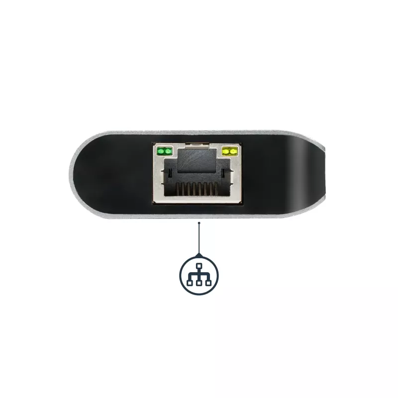 Adaptador multipuerto USB-C StarTech.com, dock USB-C portátil a HDMI 4K, hub USB 3.0 de 2 puertos, SD/SDHC, GbE, 60W PD Pass-Through - USB Type-C/Thunderbolt 3 - SUSTITUIDO POR DKT30CHSDPD1