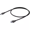Cable de extensión SuperSpeed USB 3.0 A a A StarTech.com de 1m negro - M/H