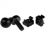 StarTech.com M6 x 12mm - tornillos y tuercas de jaula - pack de 100, negro