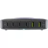 InLine Qi Powerstation Multiport cargador, 4x USB-C + 2x USB-A, GaN 100 W, carga inalámbrica 15 W, negro (31517K)