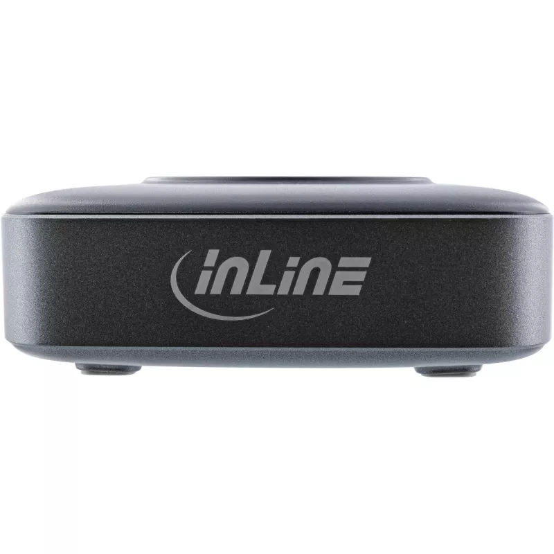 InLine Qi Powerstation Multiport cargador, 4x USB-C + 2x USB-A, GaN 100 W, carga inalámbrica 15 W, negro (31517K)