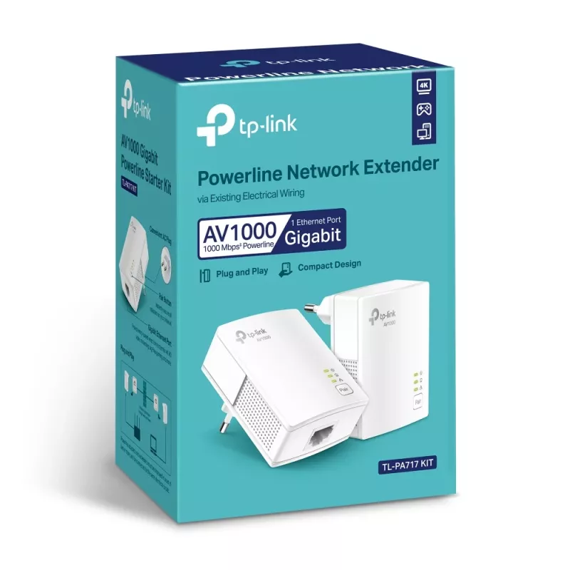 TP-Link TL-PA717KIT 1000 Mbit/s Ethernet LAN blanco 2 uds.