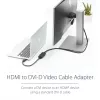 Adaptador de cable de vídeo HDMI a DVI-D de 8in StarTech.com – HDMI conector macho a DVI conector hembra
