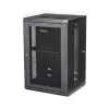 Armario de red de montaje en pared StarTech.com 4 postes 18U con bandeja 1U, rack de servidor de pared abatible de 19 pulgadas para equipos de datos/AV/electrónica/informática, carcasa de rack ventilada flexible