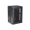 Armario de red de montaje en pared StarTech.com 4 postes 18U con bandeja 1U, rack de servidor de pared abatible de 19 pulgadas para equipos de datos/AV/electrónica/informática, carcasa de rack ventilada flexible
