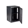 Armario de red de montaje en pared StarTech.com 4 postes 18U con bandeja 1U, rack de servidor de pared abatible de 19 pulgadas para equipos de datos/AV/electrónica/informática, carcasa de rack ventilada flexible