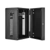 Armario de red de montaje en pared StarTech.com 4 postes 18U con bandeja 1U, rack de servidor de pared abatible de 19 pulgadas para equipos de datos/AV/electrónica/informática, carcasa de rack ventilada flexible