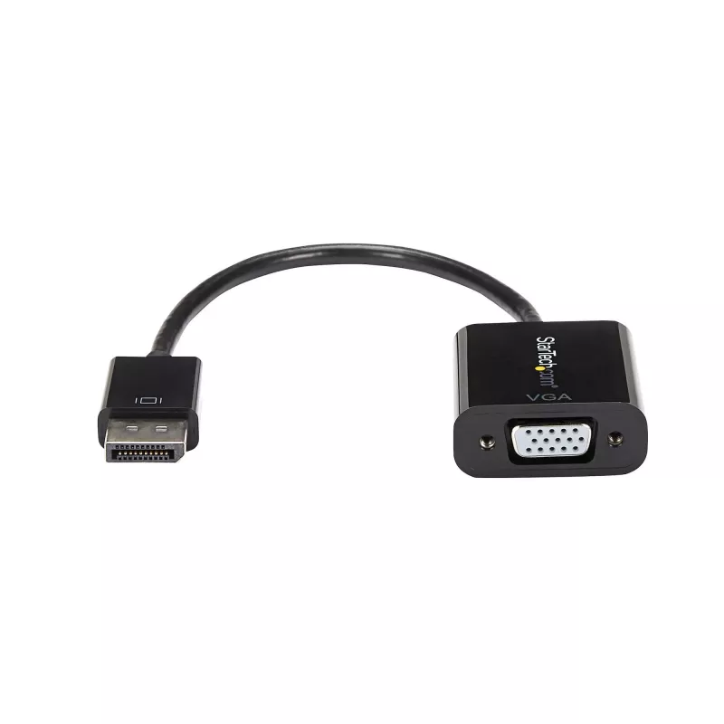 Adaptador DisplayPort a VGA StarTech.com – Convertidor activo DP a VGA – Vídeo 1080p – Adaptador de cable de fuente DP/DP++ a monitor VGA – Adaptador dongle DP a VGA digital a analógico – DP 1.2 a VGA
