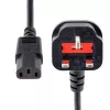 Cable de alimentación de ordenador UK StarTech.com de 10ft (3m), 18AWG, BS 1363 a C13, 10A 250V, cable de alimentación de repuesto negro, cable de alimentación UK / cable de alimentación de PC, cable de alimentación de TV/monitor