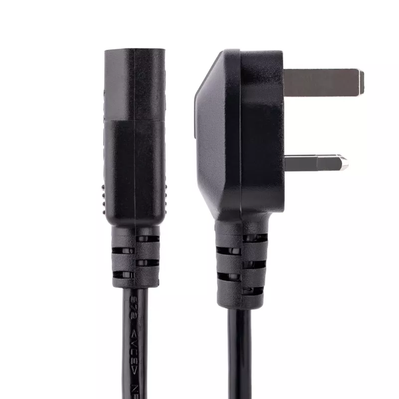 Cable de alimentación de ordenador UK StarTech.com de 10ft (3m), 18AWG, BS 1363 a C13, 10A 250V, cable de alimentación de repuesto negro, cable de alimentación UK / cable de alimentación de PC, cable de alimentación de TV/monitor