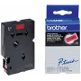 Cinta de etiquetar 9 mm Brother TC491 negro sobre rojo